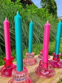 Glas kaarsenhouder met kaars