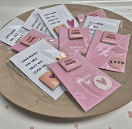 Moederdag Cadeautje  Lief Kaartje met Magneet voor Mama