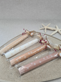 Cadeau set Kaars met bloemetjes