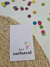 Carnaval mini kaartje