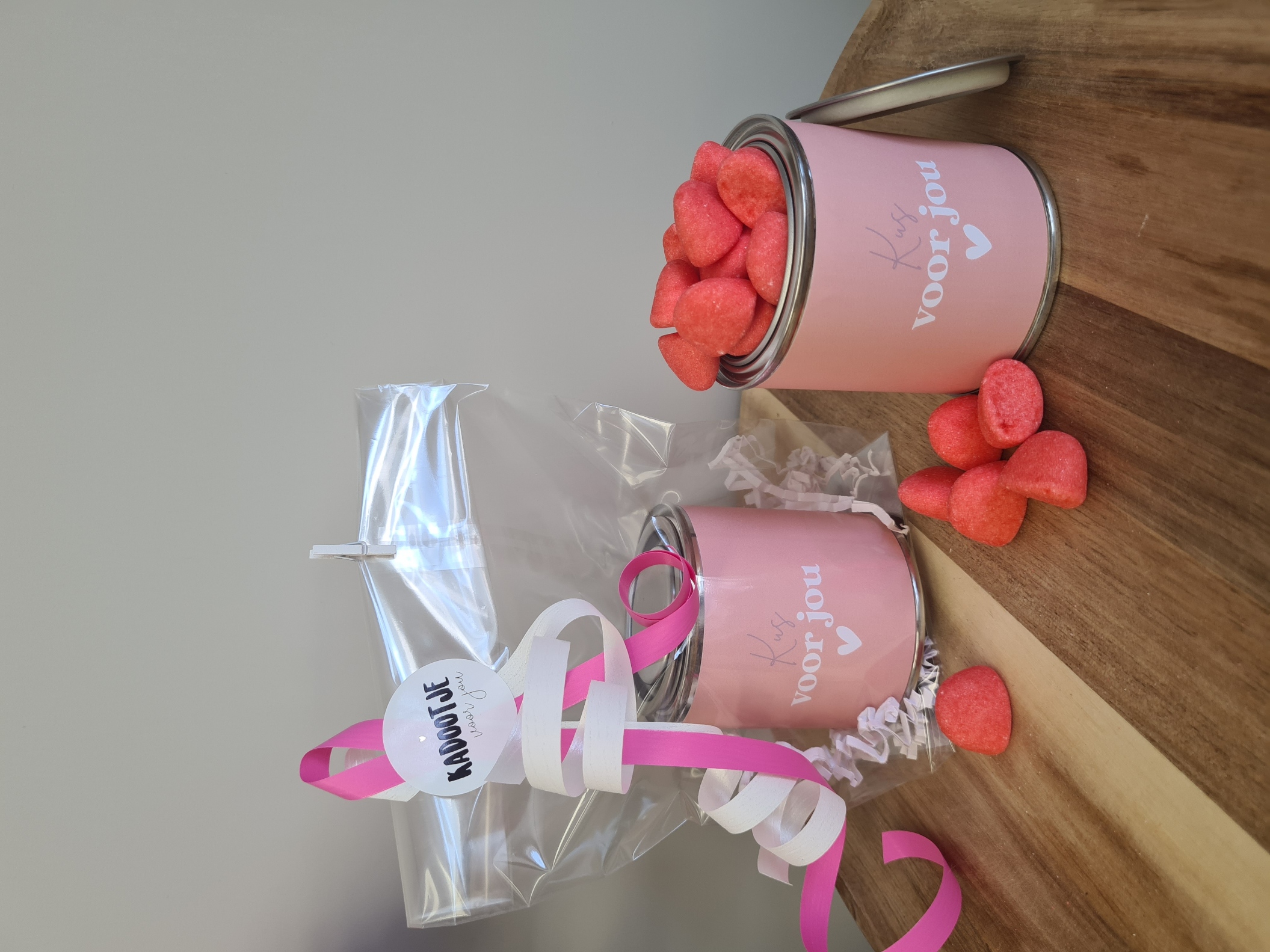 Cadeau blikje "Kus voor jou"