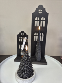 LED Kaars Kerstboom  Sfeervol Licht in Taupe of Zwart