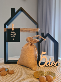 DIY knutselpakket "Houten frame huisjes "