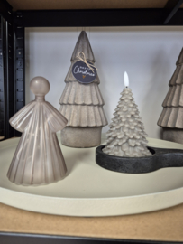 Stoere Kerstdecoratie  Betonlook Kerstboompje (bruin)