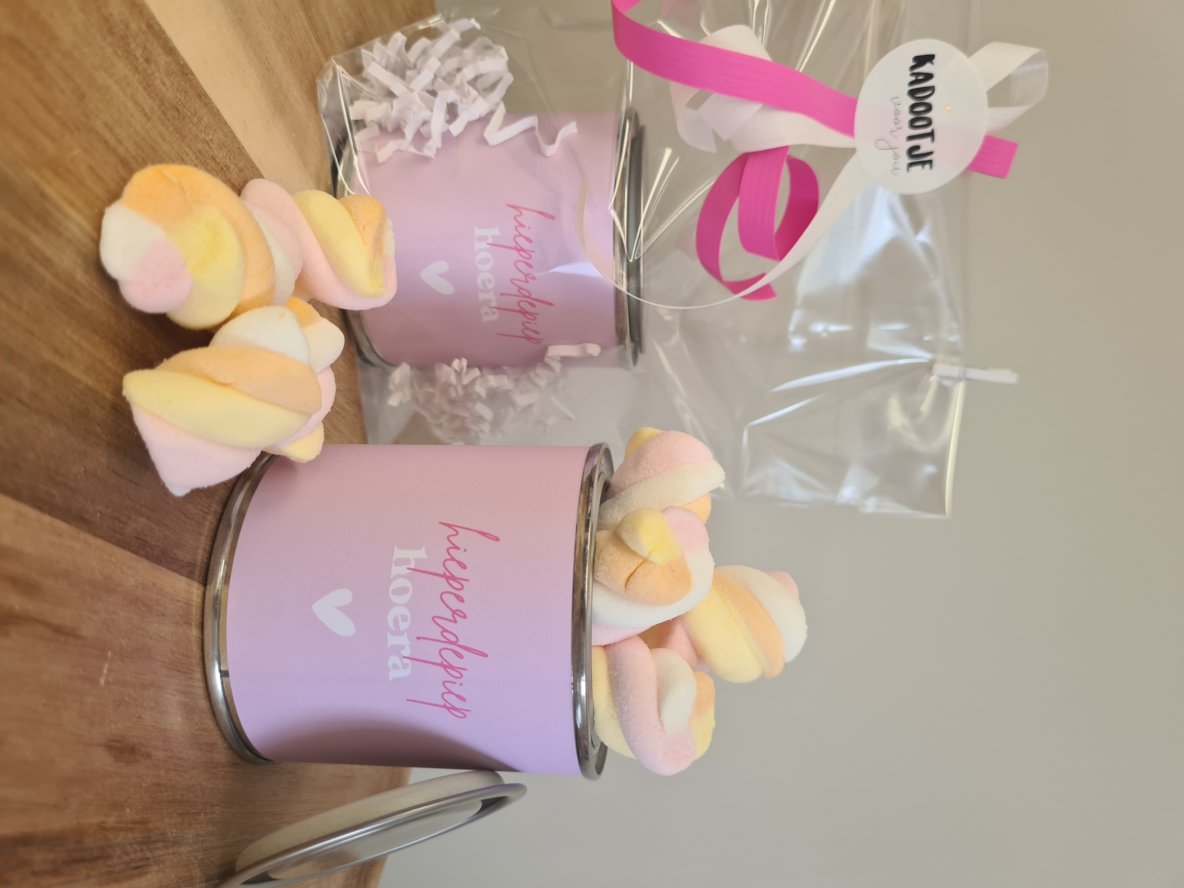 Cadeau blikje "Hieperdepiep hoera"