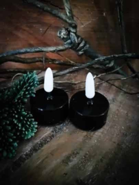 LED Waxinelicht Zwart (Set van 2)