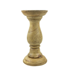Kandelaar rond mango hout 20cm
