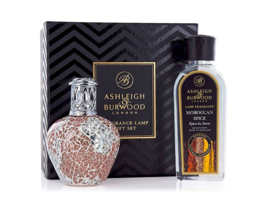 Apricot Shimmer & Morrocan Spice Geurlamp Cadeauset zilver- L17,5 B10 H9,5CM