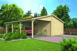Houten garage carport Berggren 765x830cm