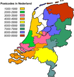 Bezorging op locatie, postcode gebieden