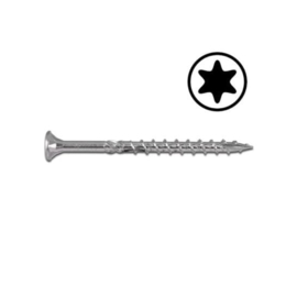 Spaanplaatschroeven TORX platkop 3.5 x 30/18mm T15 Deeldraad (200 stuks)