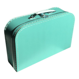 Koffertje turquoise 30cm