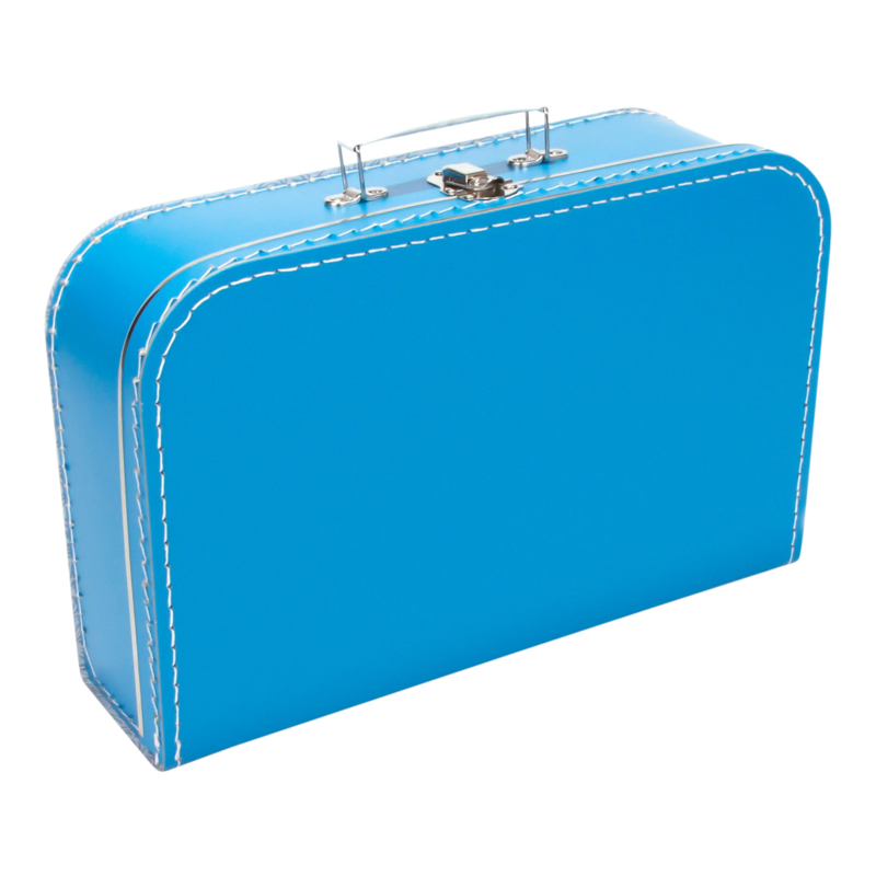Koffertje aquablauw 35cm