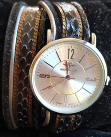 Horloge wikkelarmband slang