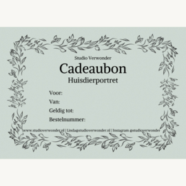 Cadeaubon huisdier portret