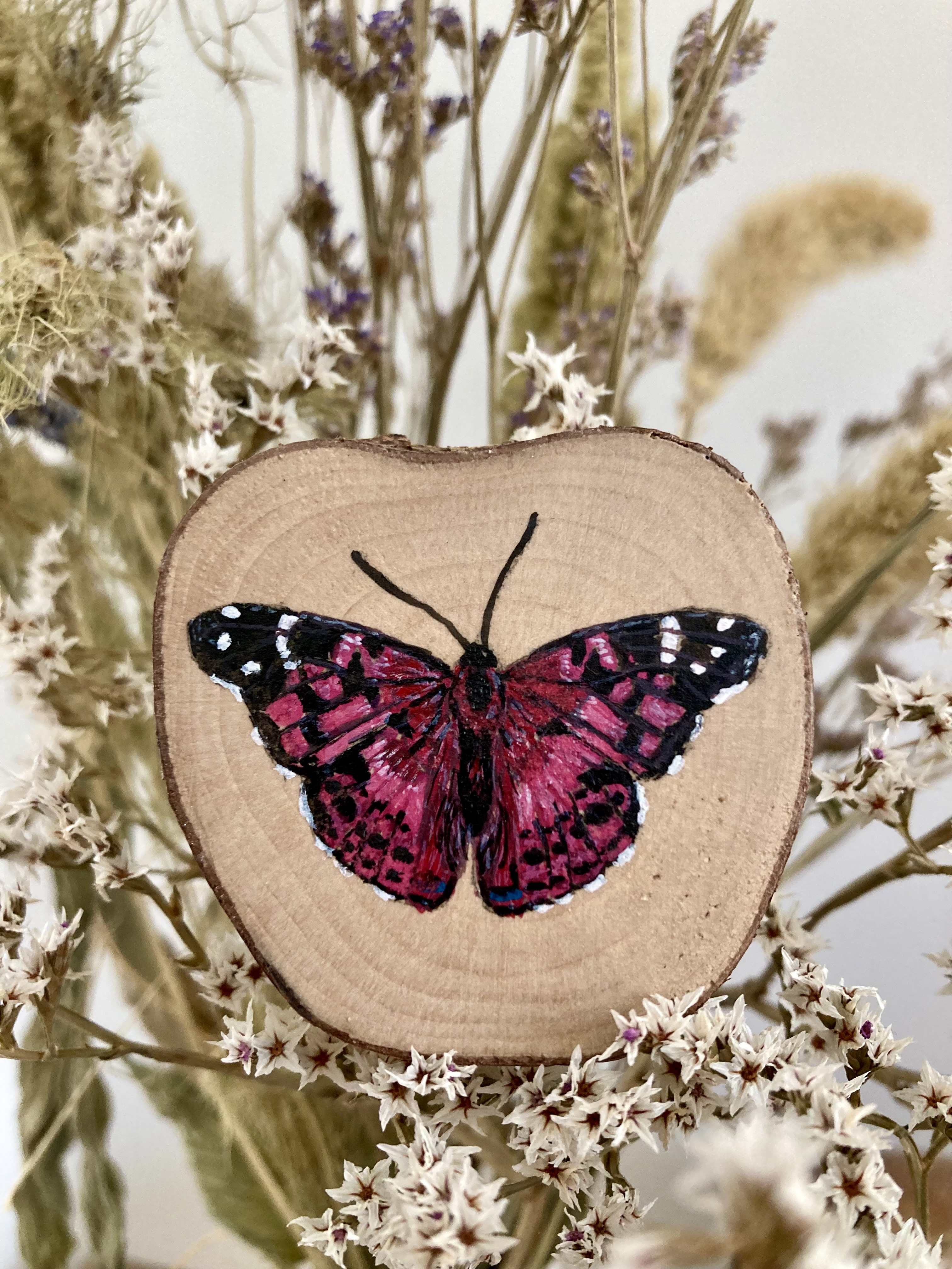 Boomschijfje vlinder (roze)