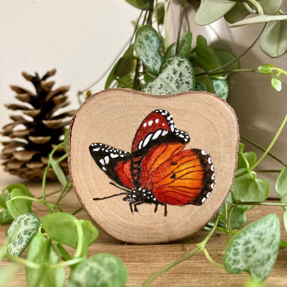 Boomschijfje Vlinder (rood)
