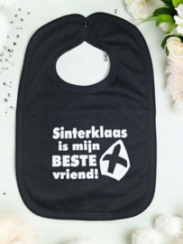 Sinterklaas is mijn beste vriend - slabbetje - zwart