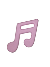Muzieknoot bijtfiguur licht roze