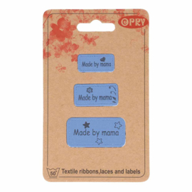 OPRY SKAI-LEREN LABELS MADE BY MAMA - licht blauw