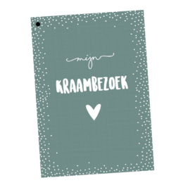 Hippe Kaartjes - Kraambezoek invulkaarten 25 pers. - Groen