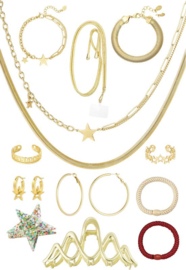 Adventskalender - Dames - Golden Shining Star - Sieraden - Stainless Steel - Time to Sparkle