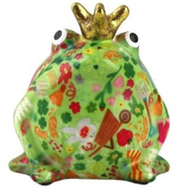 Pomme Pidou - Spaarpot - Kikker Freddy 001 - Small - 6 cm x 8 cm x 10 cm - (Keramiek)