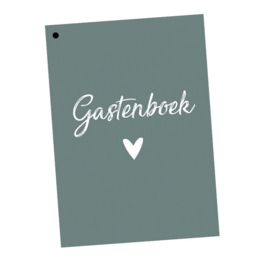 Hippe Kaartjes - Gastenboek invulkaarten 25 pers. - Groen