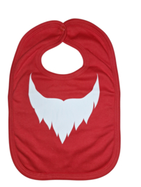 Witte baard - slabbetje - rood