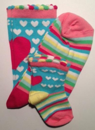 Odd Socks - Cadeaudoosje met Moeder Dochter sokken - Mummy and Me - Maat 37/42 en 0-12 mnd - Kraam cadeau