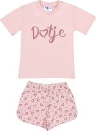 Fun2wear - kinder - meisjes - shortama - Dotje - Roze - maat 68