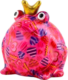 Pomme Pidou Spaarpot Kikker Freddy Pink Medium 004 (17x17x15cm - Keramiek)