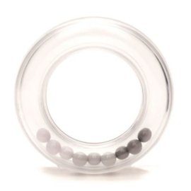 Rammelaar met balletjes 80mm Grijs