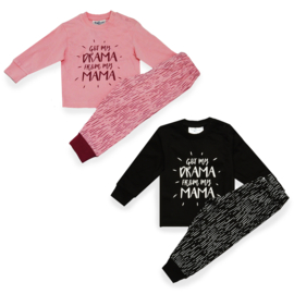 Fun2Wear - Pyjama Mama's Drama - Zwart - Maat 128 - Meisjes