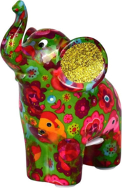 Pomme pidou Olifant Darcy | Spaarpot | Small | Green Elephant Parade