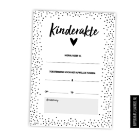 Hippe Kaartjes - Kinderakte bruiloft met klembord