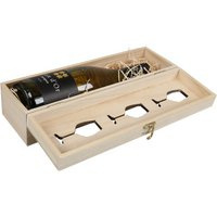Wijnkist, Hout, 1 fles, Houten kist, Wijn, Wijnfles, Wijncadeau, Lekker Wijnen