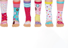 Odd Socks - ODD SOCKS Meisjes Mini Donuts Multipack Mismatched 30-38 Cadeaudoos