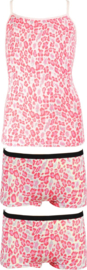 Funderwear | Luipaard Glitter Print Hemd + 2 Boxers | Roze | Maat 164