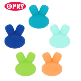 Opry siliconen kralen konijn 5 kleuren assortiment 3