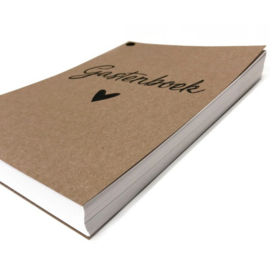 Hippe Kaartjes - Gastenboek invulkaarten 25 pers. - Kraft