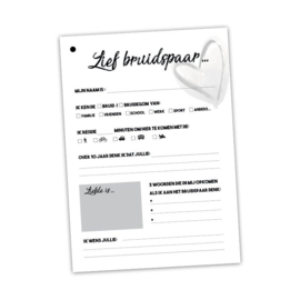 Hippe Kaartjes - Gastenboek invulkaarten 25 pers. - Groen