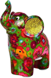 Pomme pidou Olifant Darcy | Spaarpot | Small | Green Elephant Parade
