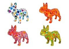Pomme Pidou French Bulldog Jack | Spaarpot | LARGE | Pink Elephant Parade(30x13x24cm - Keramiek)