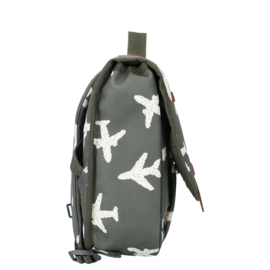 Kidzroom Adore More Schoolrugzak - Schooltas Kind - Groen - Vliegtuig