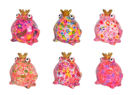 Pomme Pidou Spaarpot Kikker Freddy Pink Medium 001 (17x17x15cm - Keramiek)
