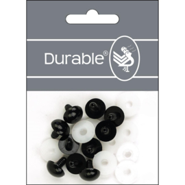 Durable Veiligheidsogen 18 mm, 10 stuks op kaart = 5 paar - Kleur 000