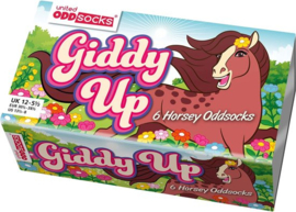 Odd Socks - Paarden Giddy Up - Meisjessokken - Mismatched - Multipack - MAAT 30-38