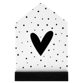 Zoedt - Huisje met dots en zwart hartje