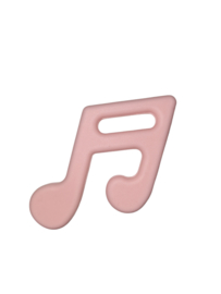 Muzieknoot bijtfiguur zalm roze